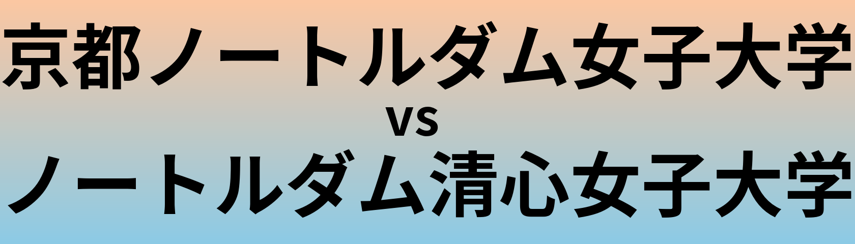京都ノートルダム女子大学とノートルダム清心女子大学 のどちらが良い大学?