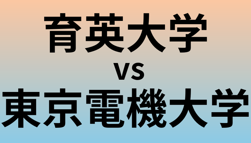 育英大学と東京電機大学 のどちらが良い大学?