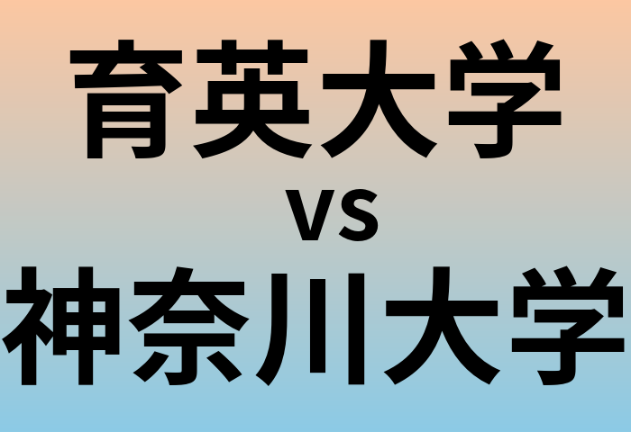 育英大学と神奈川大学 のどちらが良い大学?