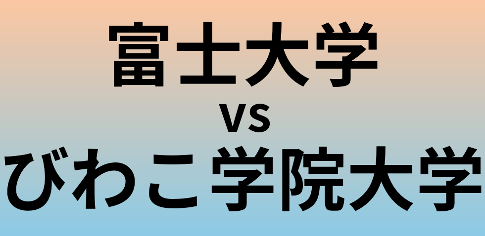 富士大学とびわこ学院大学 のどちらが良い大学?