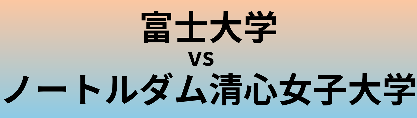 富士大学とノートルダム清心女子大学 のどちらが良い大学?