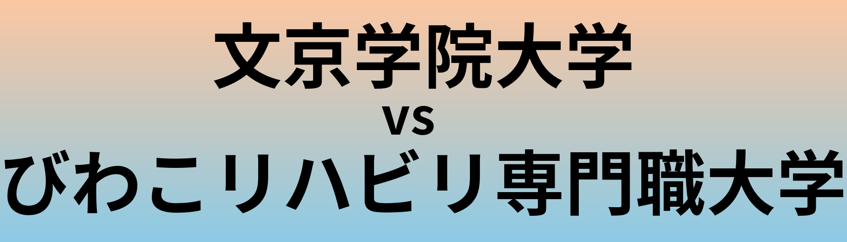 文京学院大学とびわこリハビリ専門職大学 のどちらが良い大学?