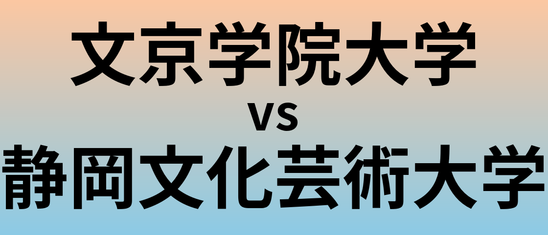 文京学院大学と静岡文化芸術大学 のどちらが良い大学?