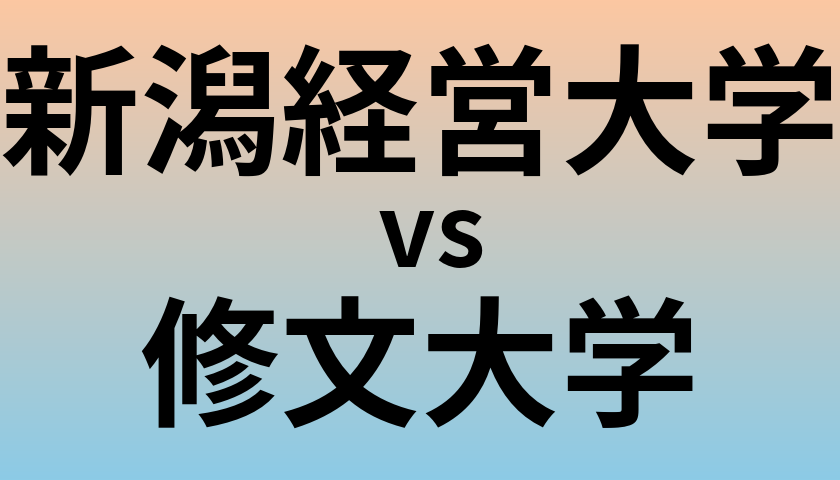 新潟経営大学と修文大学 のどちらが良い大学?
