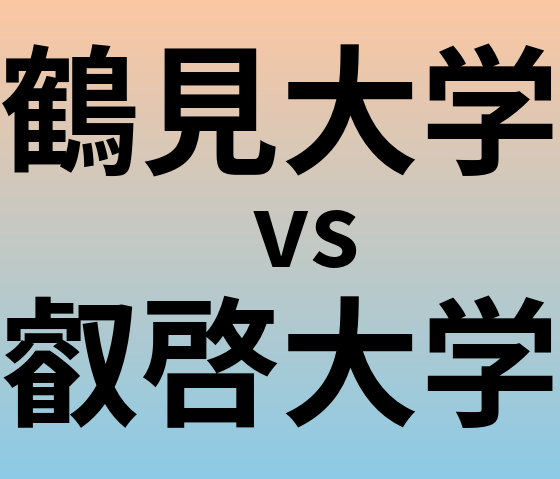 鶴見大学と叡啓大学 のどちらが良い大学?