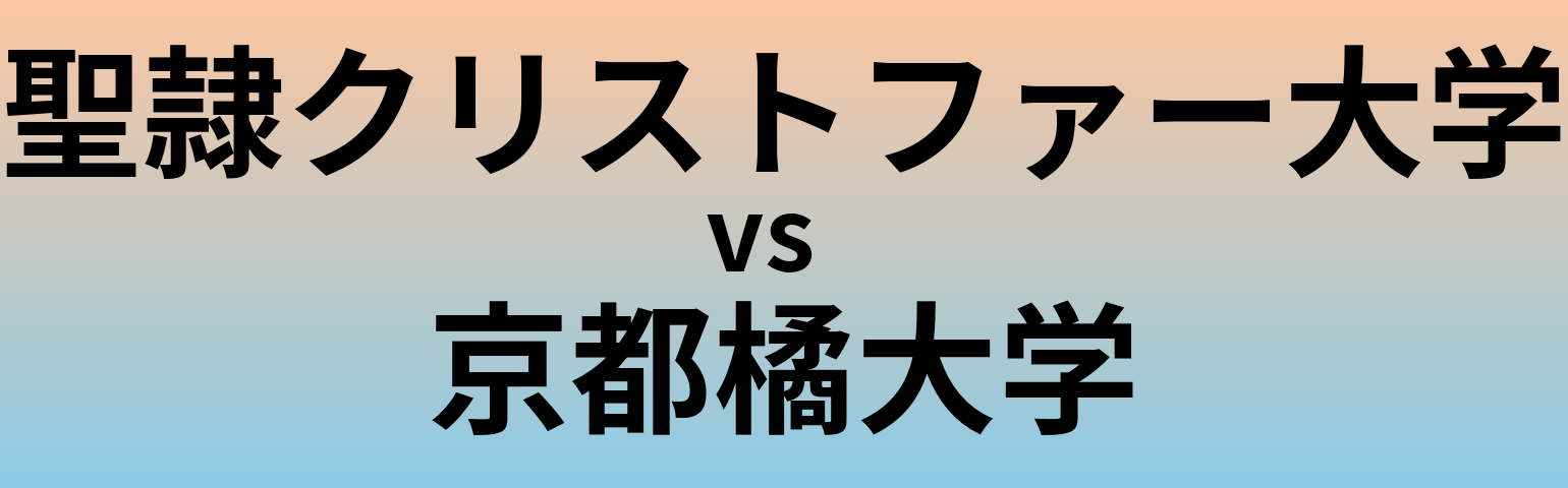 聖隷クリストファー大学と京都橘大学 のどちらが良い大学?