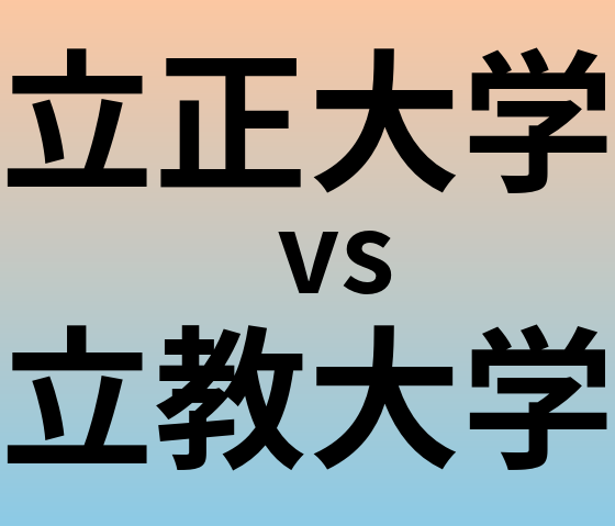 立正大学と立教大学 のどちらが良い大学?