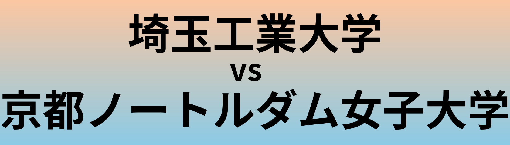 埼玉工業大学と京都ノートルダム女子大学 のどちらが良い大学?